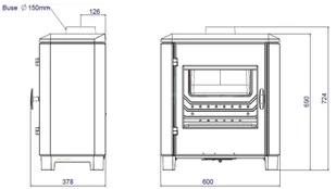 Ekoprojekt 868 Piec wolnostojący Invicta 8kW Carolo z dolotem powietrza kolor antracyt 86876391 - Piece wolnostojące Ekoprojekt 868 Piec wolnostojący Invicta 8kW Carolo z dolotem powietrza kolor antracyt 86876391 - Piece wolnostojące - miniaturka - grafika 2