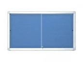 Gabloty - Allboards Gablota z przesuwnymi drzwiami 94x68 tekstylna - niebieska GT18A4PDN - miniaturka - grafika 1