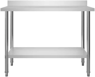 Vida Kuchenny stół roboczy z półką 120x60x120 cm stal nierdzewna V-3054469 - Stoły - miniaturka - grafika 7