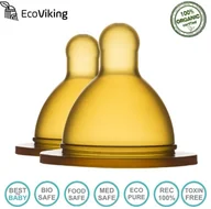 Smoczki do butelek - Hevea Eco Viking Eco Viking Antykolkowy Smoczek Stage 2 Wide dla Niemowląt 2 PACK - miniaturka - grafika 1
