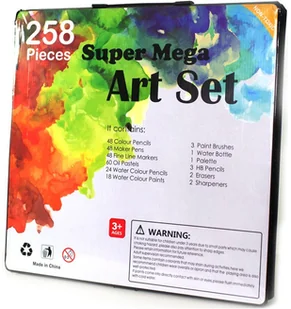 Art4Artist Zestaw artystyczny 258el kredki farby markery 014847 - Przybory szkolne - miniaturka - grafika 3