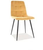 Krzesła - Signal KRZESŁO MILA VELVET CZARNY STELAŻ/CURRY MILAVCCU - miniaturka - grafika 1