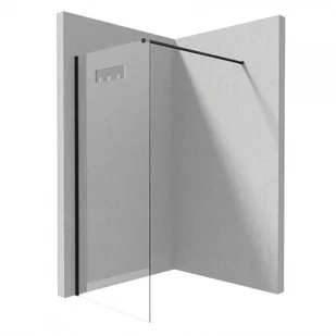 Deante Kabina walk-in z powłoką 90x200 cm / 8 mm + wieszak na ręczniki, chrom/ czarny mat KQM N39P - Kabiny prysznicowe - miniaturka - grafika 9