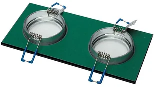 Milagro Srebrne Oczko Sufitowe Szklane Kwadratowe 2x Gu10 Kolor Srebny EKOS919 - Oprawy, klosze i abażury - miniaturka - grafika 4