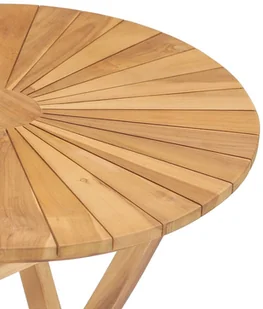 vidaXL Składany stół ogrodowy, 60 cm, lite drewno tekowe - Stoły ogrodowe - miniaturka - grafika 6