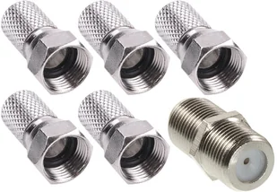 Zestaw 5x Wtyk F z Uszczelką + 1x Gniazdo F 2520 - Akcesoria TV-SAT - miniaturka - grafika 2