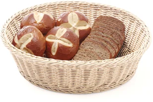 Hendi Kosz ekspozycyjny bufetowy na pieczywo okrągły brązowy śr 400 mm 426999 - Miski i półmiski - miniaturka - grafika 2