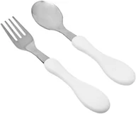 Sztućce dla dzieci - Poupy Poupy  -  Zestaw Sztućców ze Stali Nierdzewnej, Biały, 9m+ 2 szt. - miniaturka - grafika 1