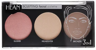 HEAN SCULPTING FACIAL PALETTE Paletka do modelowania twarzy 3 kolory - - Bronzery i konturowanie twarzy - miniaturka - grafika 2
