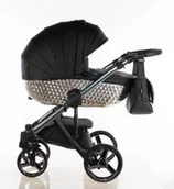 Wózki dziecięce - Kajtex Magnum GT - kol. Czarno - Srebrny - 3w1 - Wózek dziecięcy - miniaturka - grafika 1