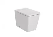 Miski WC - Roca A347537630 INSPIRA SQUARE Miska wc stojąca Rimless BTW 560x370 PERŁA - miniaturka - grafika 1
