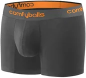 Bielizna sportowa męska - ComfyBalls COMFYBALLS Bokserki LONG COTTON czarno-pomarańczowe - miniaturka - grafika 1