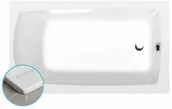 Wanny - Polysan LILY SLIM wanna prostokątna 120x70x39cm biała 25111S - miniaturka - grafika 1