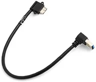 Kable USB - System-S Micro USB 3.0 Kątowy 90 ° stopni w lewo z kablem USB typ A 3.0 wsteczna gwintowanymi opracowana przewód adapter kabel do przesyłania danych 27 cm 53526113 - miniaturka - grafika 1