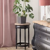 Ławy i stoliki kawowe - Dekoria Stolik Margaret 45x72 black&natural 45x45x72cm (006-575) - miniaturka - grafika 1