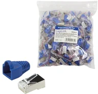 Pozostałe akcesoria sieciowe - LogiLink Wtyk RJ45 CAT.5e FTP MP0014 z osłonką niebieski 100szt MP0014 - miniaturka - grafika 1