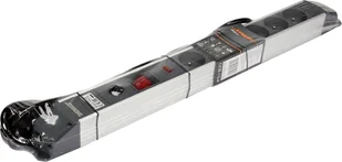 HBF Sthor LISTWA ZASILAJĄCA W ALUMINIOWEJ OBUDOWIE Z OCHRONĄ PRZECIWPRZEPIĘCIOWĄ I PRZECIĄŻENIOWĄ 6 GNIAZD Z UZIEMIENIEM WYŁĄCZNIK - Przedłużacze i rozgałęźniki - miniaturka - grafika 5