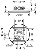 Deszczownice - Axor ShowerSolutions Deszczownica sufitowa 25 cm chrom 35287000 - miniaturka - grafika 1