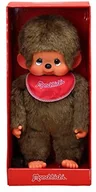 Maskotki i pluszaki - Sekiguchi Sekiguchi 255410 - Oryginalny chłopiec Monchhichi z brązowego pluszu, z czerwonymi śliniaczkami, ok. 45 cm 255410 - miniaturka - grafika 1