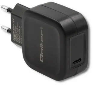 Qoltec ŁADOWARKA SIECIOWA USB TYP C, PD, 5V, 3A, 20W, CZARNA 2_361504 - Ładowarki do telefonów - miniaturka - grafika 3