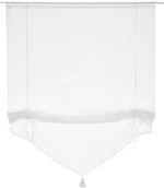 Zasłony - Linder 0171/10/338 zazdrostka, regulowana, o wyglądzie lnu, na dole efekt odmłodzenia, z pręta, biały 0171 /10/338/90 x 165 - miniaturka - grafika 1