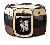 Sprzęt podróżny i transportery dla psów - Kojec Zagroda Dla Psa Kota Składany Wybieg Klatka - miniaturka - grafika 1