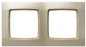 Klawisze i ramki - Ospel Karo ecru ramka R-2S/42 R-2S/42 - miniaturka - grafika 1