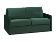 Sofy i kanapy - Vente-Unique 4-osobowa rozkładana sofa z weluru CALIFE - Kolor zielony - Łóżko 160 cm - Materac 22 cm - miniaturka - grafika 1