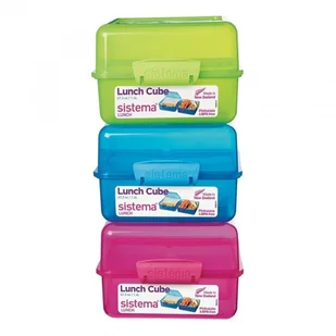 Sistema Lunchbox Cube zielony, 14,5x15x9,6 cm - Pojemniki kuchenne - miniaturka - grafika 5