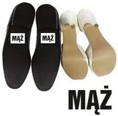 Wesele i ślub - PartyDeco Naklejki na buty "MĄŻ", 2 szt NB10 - miniaturka - grafika 1