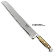 Noże kuchenne - Güde nóż do chleba "Franza Güde", kute, podwójną wypukłością, szlifowane uchwytu: Wattów drewno oliwkowe, po obu stronach 7431/32RL - miniaturka - grafika 1