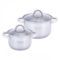 Zestawy garnków i patelni - Kamille Zestaw komplet garnków ze stali nierdzewnej 4el. 4925 - miniaturka - grafika 1