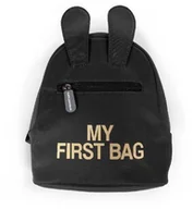 Plecaki szkolne i tornistry - Childhome Plecak dziecięcy "My First Bag" Black - miniaturka - grafika 1