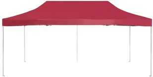 vidaXL Profesjonalny, składany namiot imprezowy, 6 x 3 m, czerwony - Pawilony ogrodowe - miniaturka - grafika 12