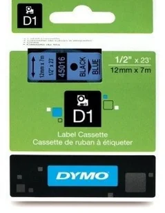 Dymo Taśma Do Druku 12mm/7m CZARNA/NIEBIESKA - Drukarki kart i etykiet - miniaturka - grafika 4