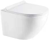 Miski WC - Oltens Zestaw Hamnes miska WC wisząca PureRim z powłoką SmartClean z deską wolnoopadającą Slim 42515000 - miniaturka - grafika 1