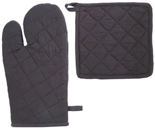 Atmosphera Łapka kuchenna + rękawiczka bawełna komplet czarny 131515L - Fartuchy i rękawice kuchenne Atmosphera Łapka kuchenna + rękawiczka bawełna komplet czarny 131515L - Fartuchy i rękawice kuchenne - miniaturka - grafika 1