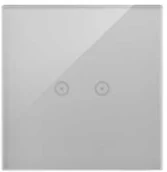 Wyłączniki światła i elektryczne - Simon Panel dotykowy Simon 54 Touch DSTR12/71 1 moduł 2 pola dotykowe poziome srebrna mgła DSTR12/71 - miniaturka - grafika 1