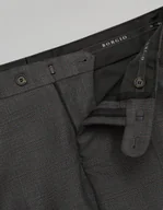 Spodnie męskie - Borgio Eleganckie spodnie cori szary slim fit - miniaturka - grafika 1
