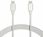 Kable USB - AmazonBasics kabel połączeniowy, USB typu C na USB typu C, standard USB 2.0, podwójnie pleciony nylon, 3 m, srebrny UTC-C-C-2.0-10FT-SLV - miniaturka - grafika 1