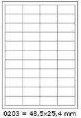 Etykiety samoprzylepne i bloki etykiet - Cdrmarket Samoprzylepne etykiety 48,5 x 25,4 mm, 44 etykiet, A4, 100 arkuszy - miniaturka - grafika 1