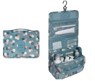 Inna Marka ORGANIZER NA KOSMETYKI, KOSMETYCZKA ROZKŁADANA NIEBIESKA W KWIATY KS18WZ1 - Kosmetyczki, organizery i kuferki - miniaturka - grafika 8