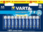 Ładowarki i akumulatory - Varta Baterie alkaliczne HighEnergy AA LR06, 10 szt - miniaturka - grafika 1