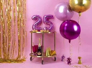 PartyDeco Balon foliowy, Kula, 40 cm, złoty - Kubki dla dzieci - miniaturka - grafika 4