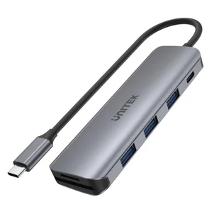 Unitek HUB USB-C 3x USB 3.1 SD PD 100W - Huby USB - miniaturka - grafika 2