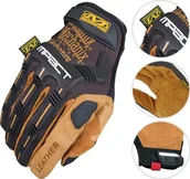 Rękawice robocze - Mechanix Wear Mechanix Wear Mechanix Wear Rękawice M-Pact Leather Czarne-Coyote S - miniaturka - grafika 1