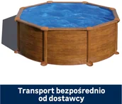 Baseny ogrodowe - GRE Basen stelażowy 350x132 cm brązowy Dreampool Mauritius - miniaturka - grafika 1
