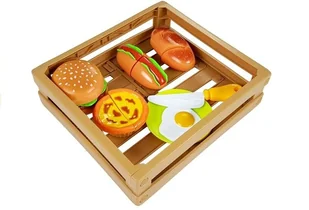 Import LEANToys Zestaw Do Krojenia Burger na Rzepy w Skrzyni 4453 - Zabawki AGD Import LEANToys Zestaw Do Krojenia Burger na Rzepy w Skrzyni 4453 - Zabawki AGD - miniaturka - grafika 4