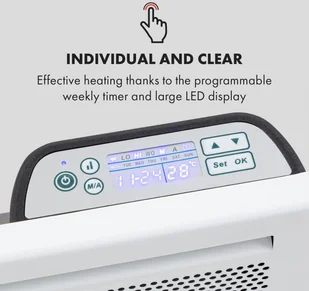 Klarstein Klarstein Hot Spot Slimcurve Double Wave grzejnik typu 2 w 1 ACO7-HtSpSlmcrvDW10W - Ogrzewanie przenośne - miniaturka - grafika 4