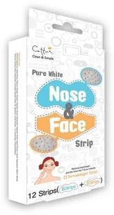 Cettua Pure White Nose & Face Strip 12 Paski oczyszczające na twarz 12 sztuk - Maseczki do twarzy - miniaturka - grafika 4